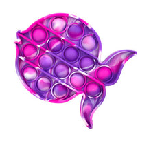Load image into Gallery viewer, Pink and Purple and White Pop It Fidget Toy 5 inch