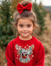 Load image into Gallery viewer, Raindeer Crystal Mosaic Crew Sweatshirt
