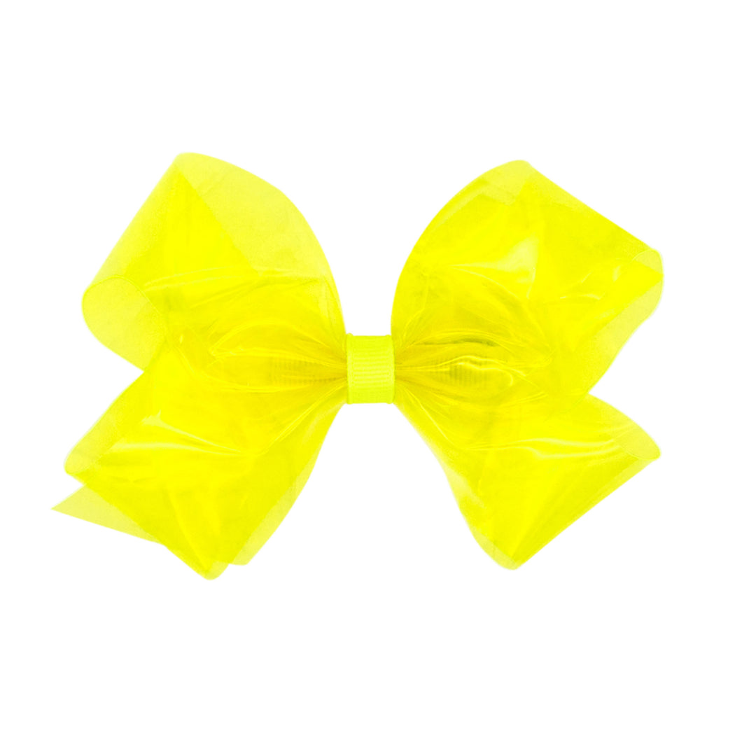 Medium WeeSplash™ Vibrant Colored Vinyl Girls Swim Hair Bow - Ansi Yellow