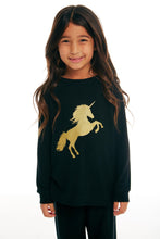 Load image into Gallery viewer, Clearance - Chaser Gold Unicorn Knit Raglan
