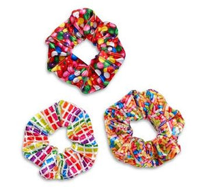 Top Trenz Scented Candy Print Scrunchies