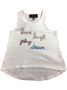 Live Laugh Play Dream Rhinestud Shirt