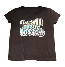 Load image into Gallery viewer, Clearance - Flowers by Zoe Its All About Love Black Tee
