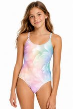 Load image into Gallery viewer, feather print tank swimsuit (Instock 16Y)
