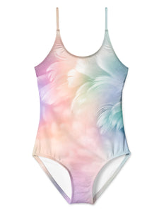 feather print tank swimsuit (Instock 16Y)